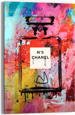Produktbild von DEQOART Glasbild Echtglas 40x60 cm 'Duftkunst im Farbrausch' Wandbild Bild modern Deko