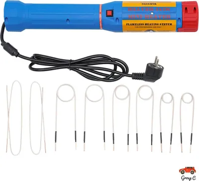 Immagine prodotto di Riscaldatore a induzione per allentare viti e dadi - Set - Potenza 1100 W - Spina UE 220 V - Set di bobine 8 pezzi - Tempo di riscaldamento 5-40 s - Max 800 °C - Blu