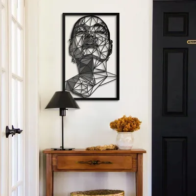 Immagine prodotto di Wallity, Etta- ATP1105, Nero, Altre decorazioni per la casa, 45 x 70 cm, 100% acciaio (Spessore: 1