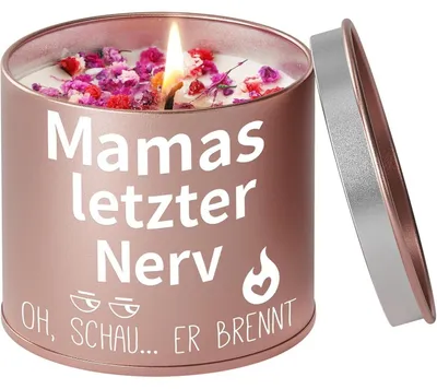 Zdjęcie produktu dla Świeca sojowa Stumpenkerze, zapach lawendy, waga 9 oz, czas palenia: 50 godzin, idealna jako prezent na Dzień Matki