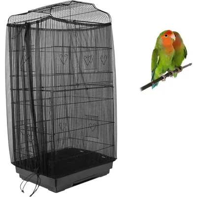 Productafbeelding van Vogelkooi-zaadvanger, nylonnet, zwart, 200x70 cm