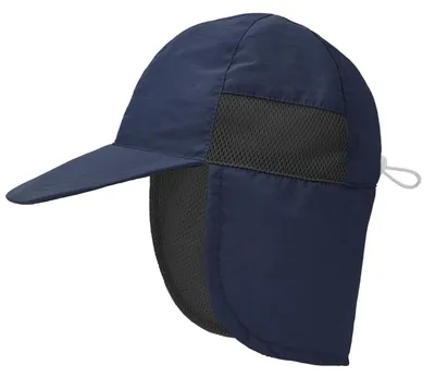 Produktbild von Baby Sonnenhut mit Nackenschutz UV-Schutz 50+ Dunkelblau 4-8 Jahre