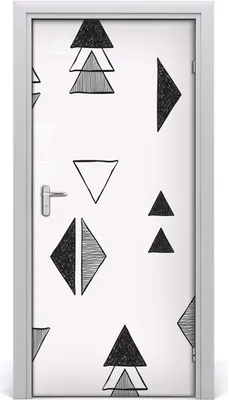 Produktbild von Tulup Türaufkleber 95x205 cm Dekorative Aufkleber Selbstklebend Wasserdichte Tapete Abnehmbar Schlafzimmer Wohnzimmer Wohnkultur - Dreiecke Hintergrund