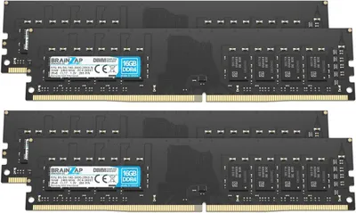 Obrázek produktu pro BRAINZAP 64GB DDR4 RAM DIMM PC4-2400T 2Rx8 2400 MHz 1,2V CL17 Paměť pro počítače (4x 16GB)