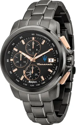 Produktbild von Maserati Uhr Successo R8873645008 Schwarz One Size Solar Herren Business Freizeit