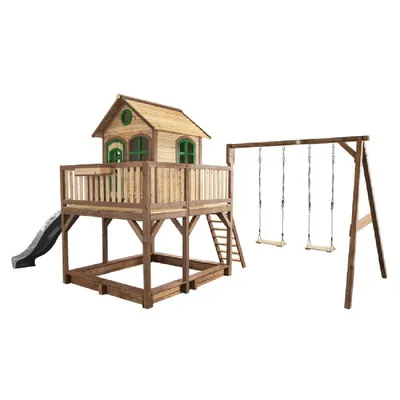 Produktbild von Axi Playhouse Liam 277 x 613 x 291 cm Holz Natur Grün Grau
