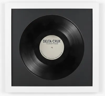 Obrázok produktu pre K-Möbel Rám na gramofónové platne Biela sada 2 ks 40x40cm s čiernou paspartou - Germany - Rám na vinyly z pravého dreva pre vinylové platne