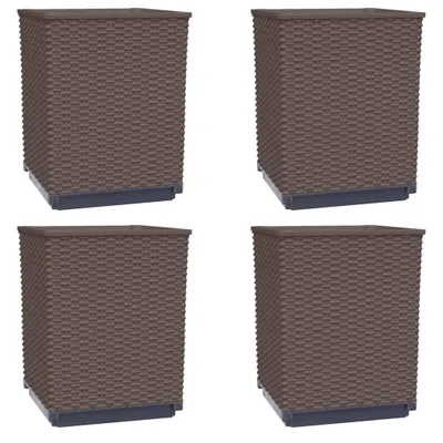 Produktbild von Pflanzkübel 4 Stk. Braun 30x30x37 cm Polypropylen