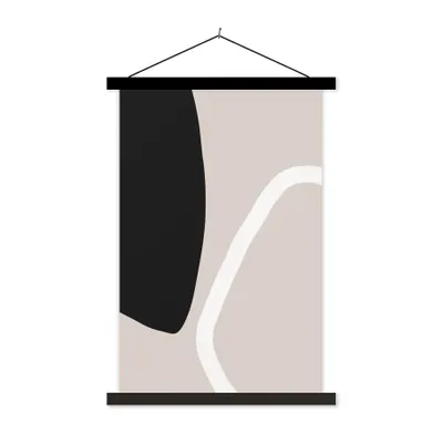 Produktbild von MuchoWow® Textilposter Pastell - Minimalismus - Formen 60x90 cm mit schwarzem Rahmen - Poster Wohnzimmer