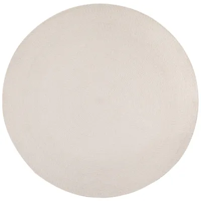 Produktbild von Steffensmeier Handweb Teppich Bali | 100 % Baumwolle, Creme, handgefertigt, Größe: Ø 80 cm | Flur, Eingangsbereich, Wohnzimmer