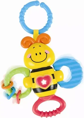 Zdjęcie produktu dla Smily Play Grzechotka Wesołe Zwierzaki Pszczółka dla Niemowląt ze Światłem i Dźwiękiem