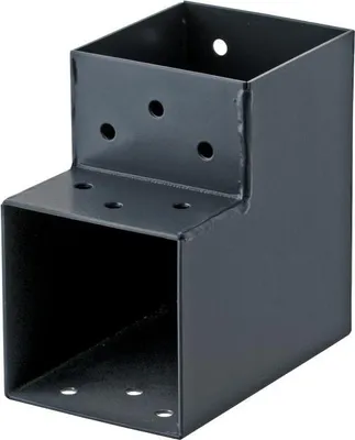 Image de Connecteur L angle 90° pour poteau bois , H.9 x P.9 cm