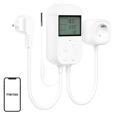 Obrázok produktu pre Meross MTS960HK, Digitálny termostat, Room, Biela, 0,5 °C, °C, °F, Tlačidlá