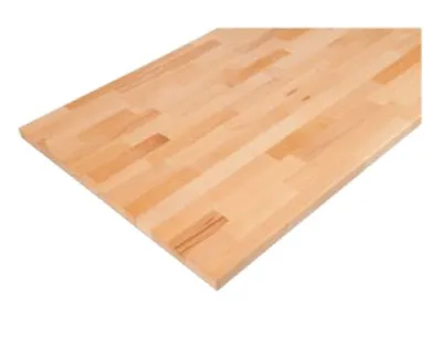Produktbild von Arbeitsplatte doppelt 124x55x3cm Holzarbeitsplatte Arbeitsfläche
