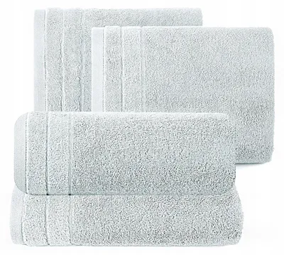 Produktbild von Eurofirany Handtuch-Set 2x 70x140cm + 2x 50x90cm Baumwolle Silber