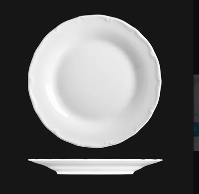 Obrázok produktu pre Tanier 25 cm, biely porcelán, Verona, G. Benedict