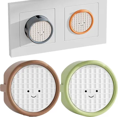 Produktbild von Steckdosenschutz F-Typ, 4er Set, Silikon, Robotermotiv, für Kinderzimmer