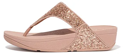 Produktbild von Fitflop Lulu Glitzer Damen Gummizehenstegsandalen mit Kristallkomfort in Roségold – undefined / Roségold