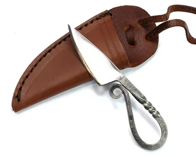 Produktbild von handgeschmiedetes Halsmesser inkl. Lederscheide