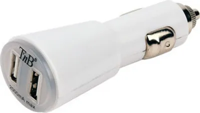 Produktbild von T'nB ACMPCAR2A, Auto, Zigarettenanzünder, 5 V, Weiß