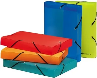 Produktbild von Sammelbox Linicolor A4 60mm PP farbig sortiert Packung mit 8 Stück