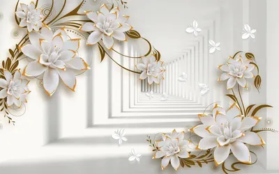 Produktbild von Magnetmatte für Heizkörperverkleidung Flowers Tunnel 3D 60x100cm