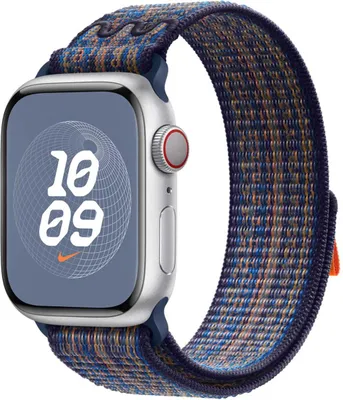 Image de Bracelet Apple Nike Sport Loop pour Apple Watch | 38/40/41/42 mm - Game Royal & Orange