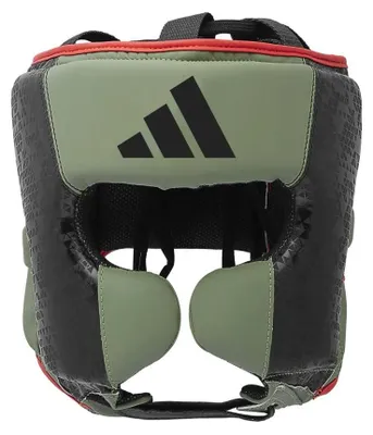 Produktbild von Adidas Combat 50 Kopfschutz - Polyurethan- Grün/Schwarz - M