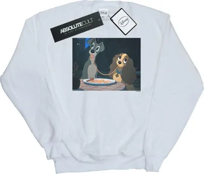 Produktbild von Disney - "Lady And The Tramp Spaghetti Slurp" Sweatshirt für Damen BI12838 (L) (Weiß)