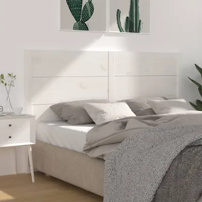 Produktbild von vidaXL Kopfteil Weiß 146x4x100 cm Massivholz Kiefer - Kopfteil - Kopfteile - Bettkopfteil - Holzkopfteil