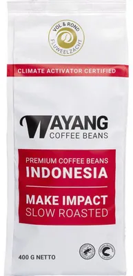 Produktbild von Wayang Vol & Rond Kaffeevollbohnen 400 g – Aromatische, vollmundige Bohnen
