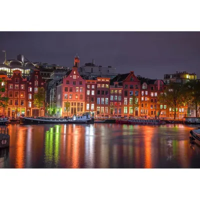 Obrázok produktu pre Drevené puzzle AMSTERDAM BY NIGHT S, Drevené mesto, 75 dielikov