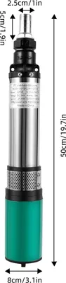 Produktbild von Tiefbrunnenpumpe, hohe Effizienz, kompaktes Design, EU, 220V