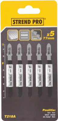 Produktbild von Sägeblatt für Stichsäge Strend Pro T218A, 77 mm, 21 Zähne, für Metall, Packung 5 Stk.
