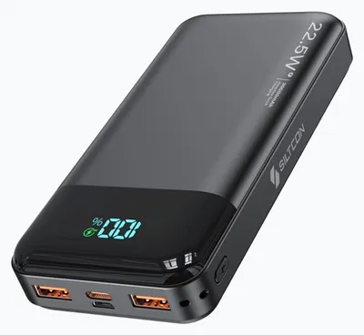 Productafbeelding van Siltcon® Powerbank 30000 mAh– Powerbanks 22.5W Snellader – USB-A/USB-C - LED Indicatie - Powerbank Iphone Geschikt - Noodpakket - Universeel geschikt o.a. iOS/Android - Incl. 22.5W USB-C Snellaadkabel