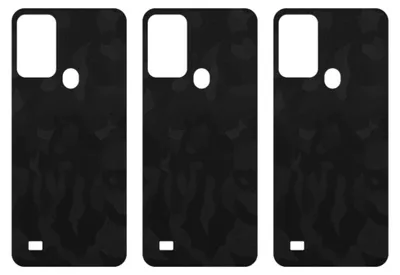 Produktbild von apgo Rückseite Schutzfolie, Skin, kompatibel mit Oukitel C31 Pro, Hinten Displayschutzfolie aus Vinylfolie, kratzfest, einfache Montage - Schwarzes Tarnmuster