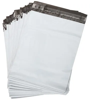 100 Kunststoff-Versandtaschen, 229x335 mm, selbstklebend, undurchsichtig
