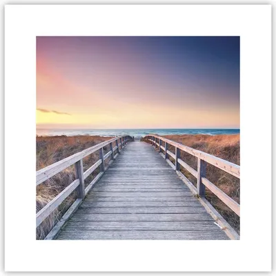 Produktbild von Poster - Poster ohne Rahmen - Weg Meer Brücke - 30x30 cm - Wand Bild - Wanddeko - Wandbilder - Kunstposter - Wandposter - Bilder - Kunstdruck - Wanddekoration - Wandbild - P2XAC30x30-4948