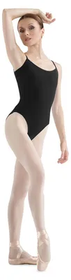 Productafbeelding van Bloch Dance damesgymnastiekpak, model Sissone, met V-vormige rug, topje, zwart