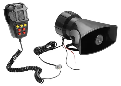 Produktbild von Auto-Signalhorn Sirene Lautsprecher - 100 W - 12 V - 7 Töne - Mit Mikrofon