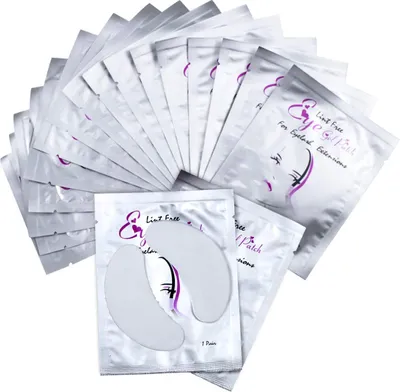 Produktbild von 100 Paar Wimpernverlängerung Pads Wimpernpads Eye Gel Patches Augenpads Fusselfrei Einzelne Wimpern Pads für Wimpernverlängerung Augengelpads Ohne Gel