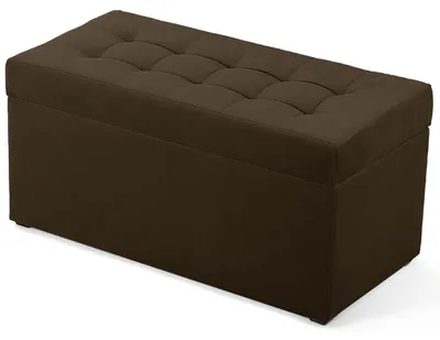 Obrázek produktu pro MG Design, hnědý podnožový taburet, 45x90 cm - úložný prostor 100 litrů, nosnost až 300 kg, matný povrch, snadno udržovatelný, vhodný do obývacího pokoje a chodby