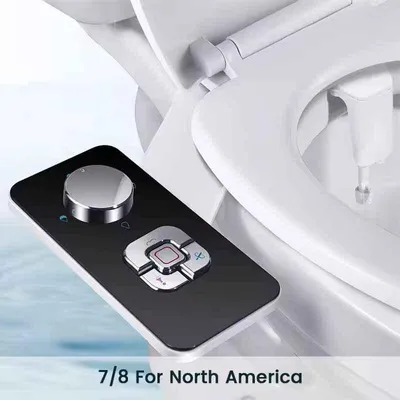 Produktbild von Bidet-WC-Sitzaufsatz, Ultra Slim, Kaltwasser, Selbstreinigung, Doppel-Düse für Intim- und Gesäßreinigung, Nicht-Elektrisch