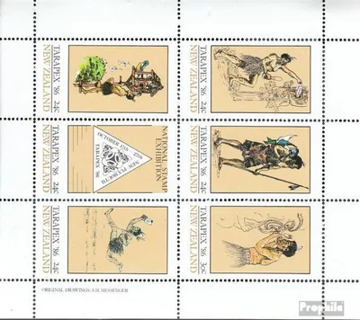 Produktbild von Briefmarken Neuseeland 1985 Mi 925-930 Kleinbogen (kompl.Ausg.) postfrisch TARAPEX