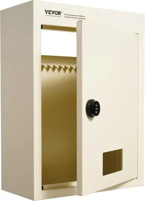 Produktbild von Through The Wall Drop Box 12.5x6.3x16.9" Mailbox with Code Lock Beige