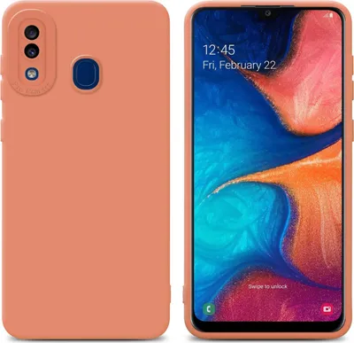 Immagine prodotto di Cadorabo cover per Samsung Galaxy A20 / A30 / M10s cover protettiva in TPU arancione custodia in silicone custodia per telefono cellulare