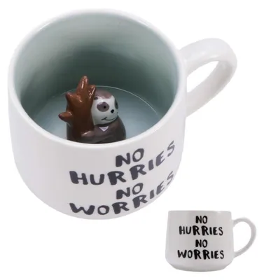 Image de Tasse à café, cadeau pour une retraitée, motif paresseux, en céramique
