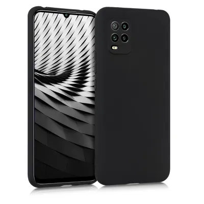 Zdjęcie produktu dla etui na telefon komórkowy kwmobile kompatybilne z Xiaomi Mi 10 Lite (5G) - Etui na telefon komórkowy wykonane z miękkiego silikonu w kolorze czarnym matowym