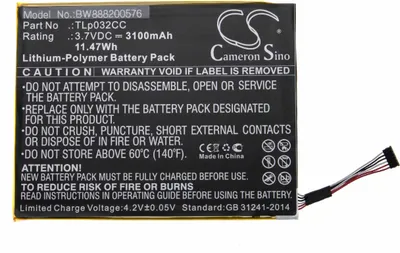 Produktbild von vhbw Akku Ersatz für Alcatel TLp032CC für Tablet Pad (3100 mAh, 3,7 V, NiMH)