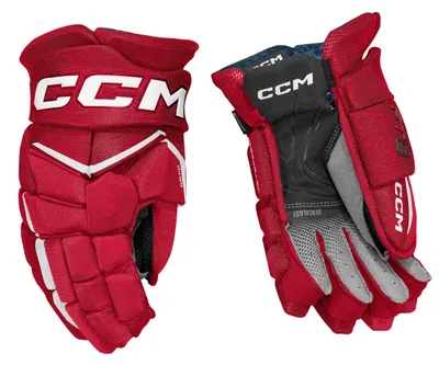 Image de Gants CCM JETSPEED FT8 Junior rouge/blanc 10 pouces